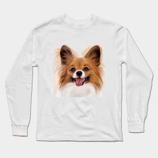 Papillon Illustration Long Sleeve T-Shirt